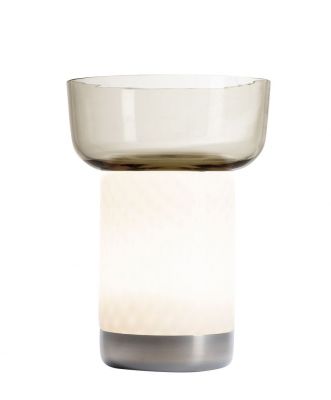 Bontà Akkuleuchte Körper mit Schale in Grau Artemide